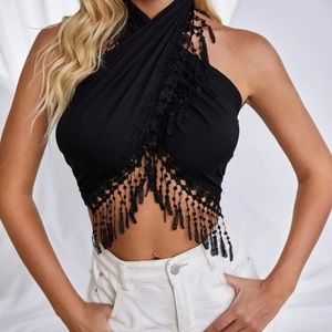 Black Wrap Top